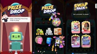 PEG-E PRIZE DROP COMPLETED 1st ROW REWARDS | SWAP STICKER Monopoly Go #monopolygo #pege #prize #drop