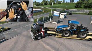 Transporting a New Holland T 9.560 Tractor | Euro Truck Simulator 2 | Gameplay | Logitech G29