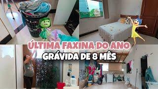 ÚLTIMA FAXINA COMPLETA DO ANO NA CASA TODA E LAVANDO ROUPA|GRÁVIDA DE 8 MÊS|QUASE NÃO DEI CONTA