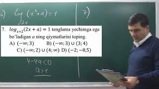 Matematika 87- dars. Logarifmik tenglamalar 3-qism. Yangi to'plam