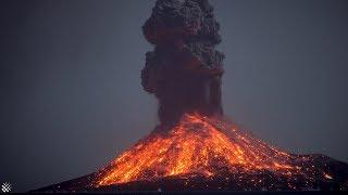 Incredible Krakatoa volcano eruptions at night | anak krakatau 2018