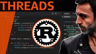 Rust Concurrency and Parallelism - Threads in Rust -  Full Crash Rust Tutorial for Beginners