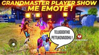 Regional Top Grandmaster Players Show Me lol Emotes What Happened Next? Free Fire in Telugu