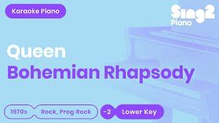 Queen - Bohemian Rhapsody (Lower Key) Karaoke Piano