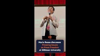 Maria Ressa discusses Pressing Issues on Press Freedom at Silliman University