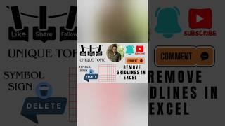 # REMOVE GRIDLINES IN EXCEL