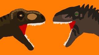 Tyrannosaurus Rex vs Giganotosaurus animation - Drago Monsterverse