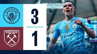 HIGHLIGHTS! PREMIER LEAGUE WINNERS | Man City 3-1 West Ham | Foden (2), Rodri, Kudus goals