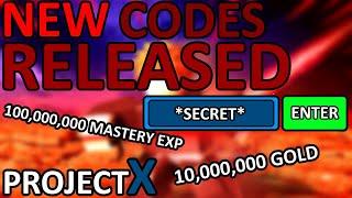 NEW CODES RELEASED IN PROJECT X! | ROBLOX