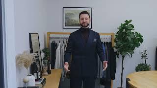 What I'm Wearing: Navy Cavalry Twill Suit + Brown Merino Wool Turtleneck