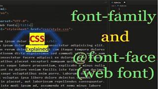 Font-family and font-face | CSS explained | smartcode