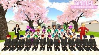 LA PHOTO DE CLASSE DE TOUTE L'ECOLE ! -  Yandere Simulator Défis Pose Mod #4