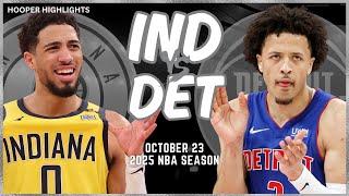 Indiana Pacers vs Detroit Pistons Full Game Highlights | Oct 23 | 2025 NBA Season