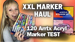 UNFASSBAR! Arrtx Acryl Marker! XXL TEST auf Papier/Aquarell/Leinwand/Keramik/Holz/Stein/Jeans! ️️