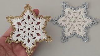 ️Beginner-Friendly Crochet Snowflake Pattern | Simple & Beautiful Christmas Tree Ornaments