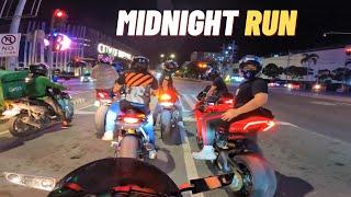 Midnight run with the big bikes of the downtown south manila