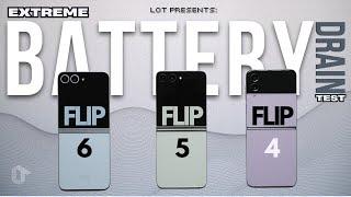 Samsung Galaxy Z Flip 6 vs Z Flip 5 vs Z Flip 4 EXTREME Battery Drain Test