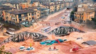 Evacuation in Spain Failed! New Flooding Destroys half of Girona city, Catalonia, Europe is shocked