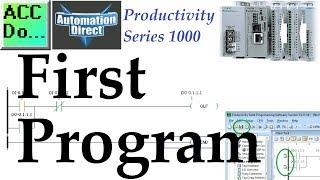 Productivity 1000 Series PLC First Program