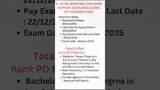 Nainital Bank (Clerk) Recruitment 2024#govtjobs #job #bankjobs #bankclerk #viral_video #viralshort