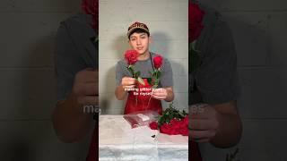 Making a glitter rose bouquet #valentinesdaygift