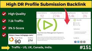 Instant Approved High DR Profile Submission Backlink | How to Create Backlinks to Your Website 100%