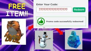 ROBLOX FREE HATS 2022 | ROBLOX PROMO CODES 2022 | Holiday Snowman Backpack | Ice Brain | 2022 Tiger