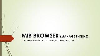 MIB Browser (Manage Engine), OID E-16D