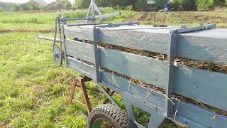 Homemade hay press. The FIRST Test.