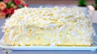 Cake in 15 minutes! Heavenly Dessert! Delicious, Homemade Raffaello Cake! Simple recipe!