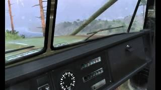 SpinTires,Краз 260 Вид из кабины.