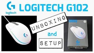 LOGITECH G102 WHITE GAMING MOUSE UNBOXING AND SETUP | RAYNE MAYNE FAMILY TV