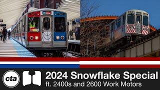 CTA 'L' - 2024 IRM Snowflake Special ️ (ft. 2400s and 2600 series Work Motors)