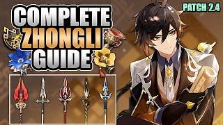 ZHONGLI - COMPLETE GUIDE v2 - Optimal Weapons, Playstyles, Artifacts & Teams | Genshin Impact