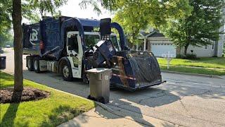 LRS garbage truck on recycle