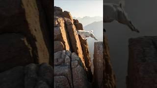 Hill Conquered - Is This Goat Even Real? #wildlife #nature #animals #mountains #travel #shorts