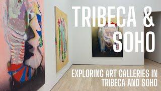 Art galleries in Tribeca & Soho in NYC: colorful abstract paintings, sculpture, and more