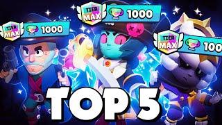 Top 5 Easiest MAX TIERS In Brawl Stars (New Meta)