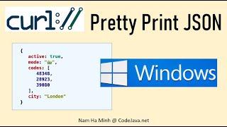 curl - Pretty Print JSON Output on Windows