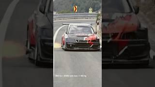 860hp Mitsubishi Evo9  #hillclimb #hillclimbfans #bergrennen #shorts