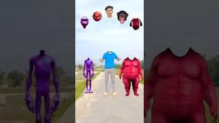 Purple dami to cosita & red fatty dogs vs me head correct matching Vfx funny magic video #dance