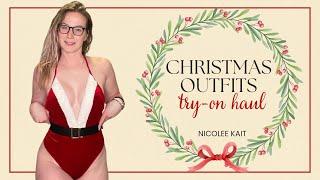 Nicole Kait | Christmas Outfits Try On Haul | 4K