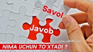 Savol javob nima uchun to'xtadi ? | Ustoz Abdulloh Zufar