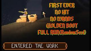 Completing Noita With NO WANDS, Taking ZERO DAMAGE/No Hit || RandomSeed World First!