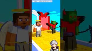 Steve becomes an Angel and the Zombie becomes aDemon @MobsCartoon #animation #minecraft #shorts