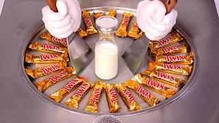 Giant TWIX Ice Cream Rolls Challenge - Crazy Satisfying Food Art (ASMR)