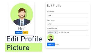 Update Profile Image Using PHP & MySQL | Edit Profile Picture Using Database