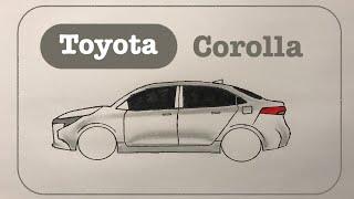 How to draw a Toyota Corolla