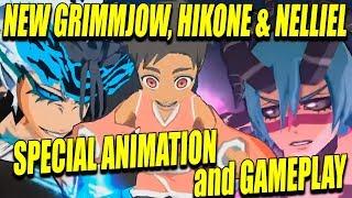 NEW HIKONE, GRIMMJOW and NELLIEL SPECIAL ANIMATION & GAMEPLAY Bleach Brave Souls