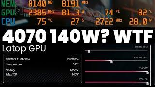 2023 ASUS ROG Strix G18 | 4070 140W Lies? | Armoury Crate, OC and Perf Tuning